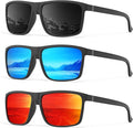 Polarized Sunglasses Men Women: Mens Sunglasses Sun Glasses for Driving Sports Fishing with UV Protection 3 Packs